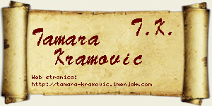 Tamara Kramović vizit kartica